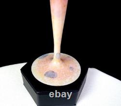 New England Glass Peachblow Agata Art Glass Pink & White 6 5/8 Lily Vase 1887