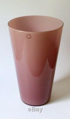 New VENINI Art Glass Vase signed VENINI 1993 11 x 7 Made in Italy