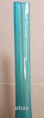 Nice Signed Gino Cenedese Murano Bud Vase Pink Art Glass Sommerso Green Blue 9