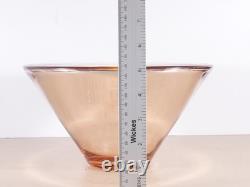 Nick Munro England Pink Art Glass Bowl 23.5cm Large Contemporary Designer Centre