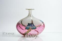 Norman Stuart Clarke'Kimono Silk' Glass Vase, Iridescent Studio Glass Vase