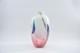 Norman Stuart Clarke'Kimono Silk' Studio Glass Vase, White and Pink Art Glass