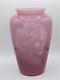 Numbered Vintage Fenton Etched Woman's Portrait-Pink Art Glass #579/850