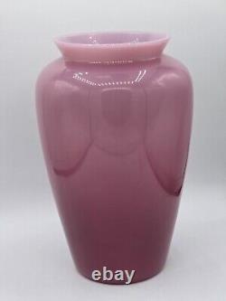 Numbered Vintage Fenton Etched Woman's Portrait-Pink Art Glass #579/850