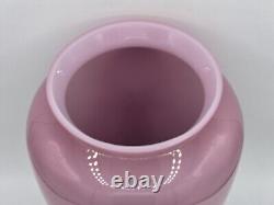 Numbered Vintage Fenton Etched Woman's Portrait-Pink Art Glass #579/850