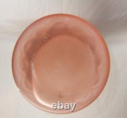 Olympic Torch Vase Statue Of Liberty Hand 1930s Art Deco Pale Pink Frosted Glass