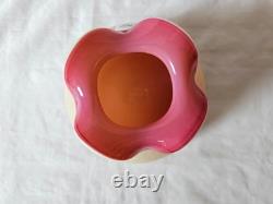 Opaline Pink Glow Double Cased Squat Form Vase, Late 19th Century