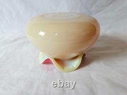 Opaline Pink Glow Double Cased Squat Form Vase, Late 19th Century