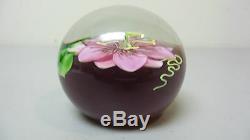 Orient & Flume Limited Edition 6/250 Art Glass Paperweight, Large Pink Orchid