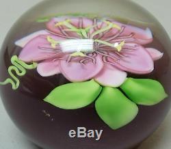 Orient & Flume Limited Edition 6/250 Art Glass Paperweight, Large Pink Orchid