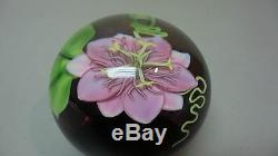 Orient & Flume Limited Edition 6/250 Art Glass Paperweight, Large Pink Orchid