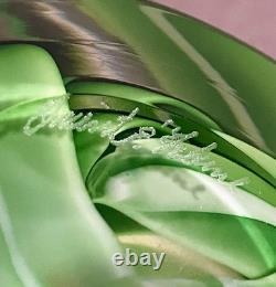 Orient & Flume Pink Tulip Vase Art Glass Bruce Sillars Design Art Glass Vintage