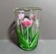 Orient & Flume Pink Tulip Vase Art Glass Bruce Sillars Design Vintage Art Glass