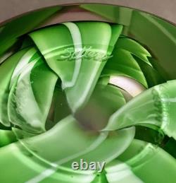 Orient & Flume Pink Tulip Vase Art Glass Bruce Sillars Design Vintage Art Glass