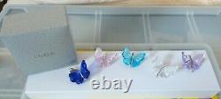 PENDANT Lalique Papillon TURQ BLUE, PINK, PURPLE, CLEAR, stunning butterfly