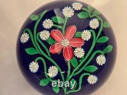 PERTHSHIRE Paperweight- 2001 Pink Flower & Florets Romantic Valentines gift
