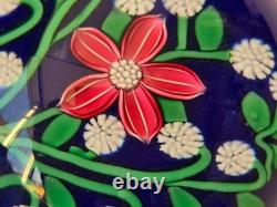 PERTHSHIRE Paperweight- 2001 Pink Flower & Florets Romantic Valentines gift