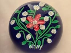 PERTHSHIRE Paperweight- 2001 Pink Flower & Florets Romantic Valentines gift