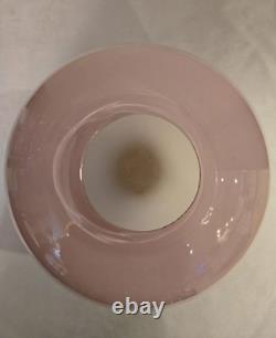 PIZZICHILLO & GORDON Hand Blown Pink Art Glass Vase Signed