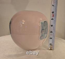 PIZZICHILLO & GORDON Hand Blown Pink Art Glass Vase Signed