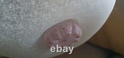 Pair Of Vintage Art Deco Style French Style Frosted Pink Glass Ceiling Lights