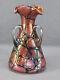 Pallme Konig Bohemian Pink Veined Pompej Iridescent Art Glass Circa 1900-1905
