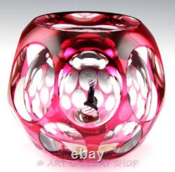 Perthshire Paperweight 1979 CIRCUS SEAL HOLLOW OVERLAY MAGNUM FACETED LTD ED