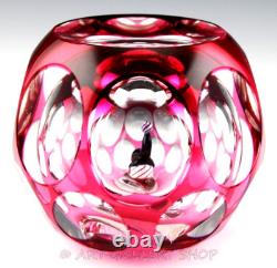 Perthshire Paperweight 1979 CIRCUS SEAL HOLLOW OVERLAY MAGNUM FACETED LTD ED