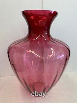 Pilgrim Large Art Glass Fluted Vase The Masterwork Collection 22'' Tall