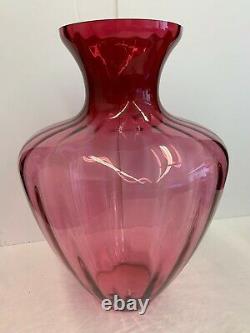 Pilgrim Large Art Glass Fluted Vase The Masterwork Collection 22'' Tall