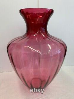 Pilgrim Large Art Glass Fluted Vase The Masterwork Collection 22'' Tall