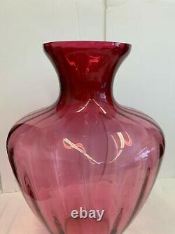 Pilgrim Large Art Glass Fluted Vase The Masterwork Collection 22'' Tall