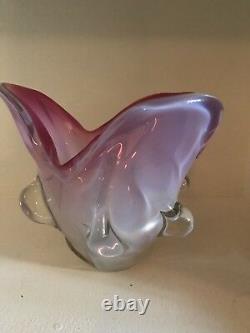 Pink Alabastro Opalino Toso Martens Mid Century Murano Vase