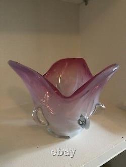 Pink Alabastro Opalino Toso Martens Mid Century Murano Vase