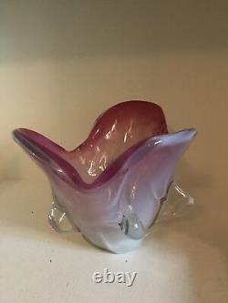 Pink Alabastro Opalino Toso Martens Mid Century Murano Vase