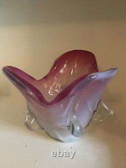 Pink Alabastro Opalino Toso Martens Mid Century Murano Vase