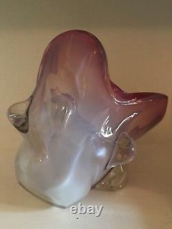 Pink Alabastro Opalino Toso Martens Mid Century Murano Vase