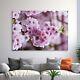 Pink Flowers Minimalist Art Print, Home Gift, Extra Large Wall Art, Glass Canvas