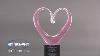 Pink Heart Art Glass Award Ags64
