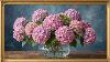Pink Hydrangeas Bouquet In Glass Vase Frame Tv Art Elegant Floral Still Life Tv Screensaver 4k