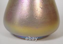 Pink Iridescent Cypriote Art Glass Vase, Unsigned. First half of 20th century