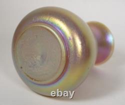 Pink Iridescent Cypriote Art Glass Vase, Unsigned. First half of 20th century