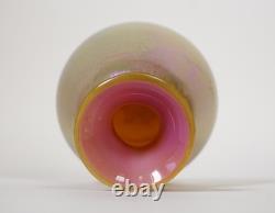 Pink Iridescent Cypriote Art Glass Vase, Unsigned. First half of 20th century