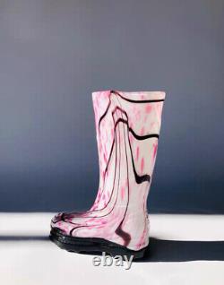 Pink Italian Venetian Art Glass Shoe