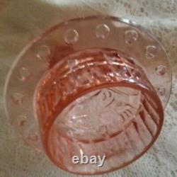 Pink Kakadu or Cockatoo Flower Frog Figurine in Brockwitz Float Bowl Depression