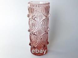 Pink Mid-century Vase Art Glass Sculpture vase vintage