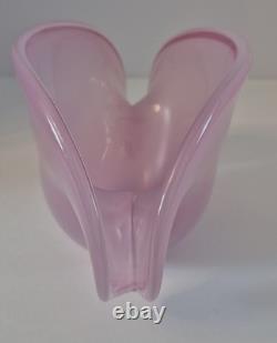Pink Murano Art Glass Clamshell Bowl 1667
