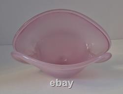 Pink Murano Art Glass Clamshell Bowl 1667