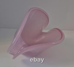 Pink Murano Art Glass Clamshell Bowl 1667