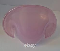 Pink Murano Art Glass Clamshell Bowl 1667